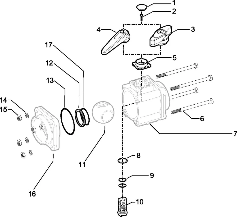 Arag, kulové kohouty 453006 X 77 ( 2-cestné)