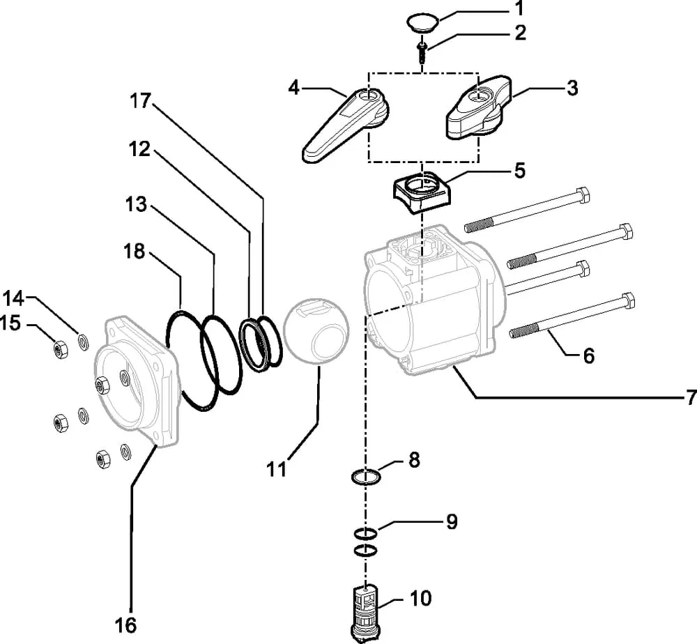 Arag, kulové kohouty 453007 X . . ( 2-cestné)