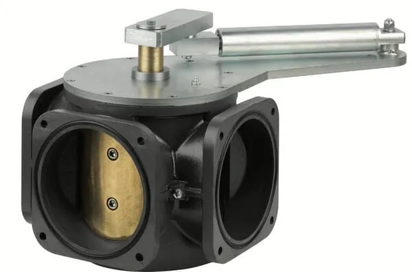 Třícestný ventil MZ Art.0024/600, Třícestný přírubový ventil s HD válcem