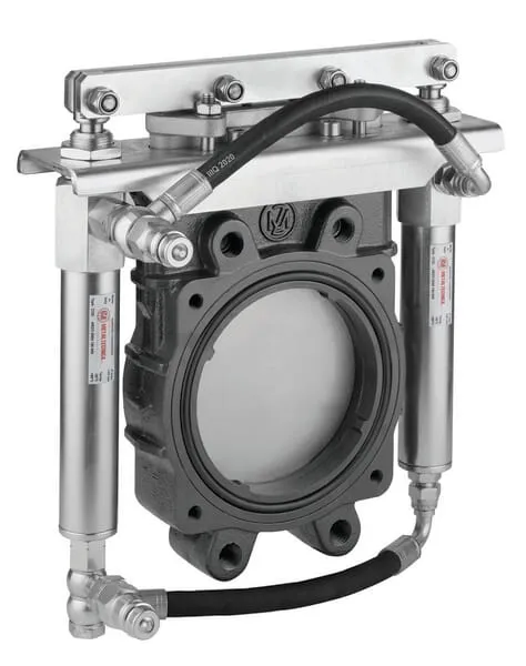 Kompaktní nožový ventil 10" (hydraulický)