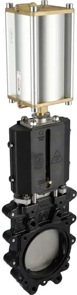 Nožová šoupátka s pneumatickým válcem, litinová, MZ