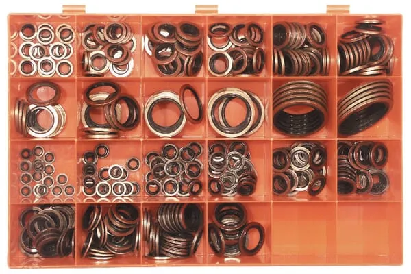 Sady ocelo-gumových těsnicích kroužků / kroužků Usit