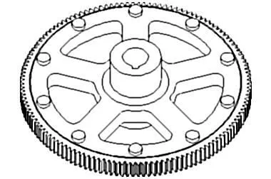 Setrvačník podávacího systému