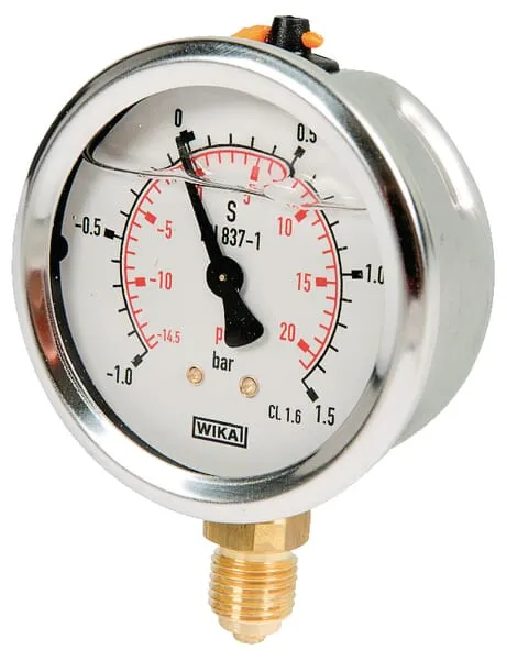 Manovakuometr, Ø63 mm, od -1 do +1,5 bar, dolní připojení 1/4"