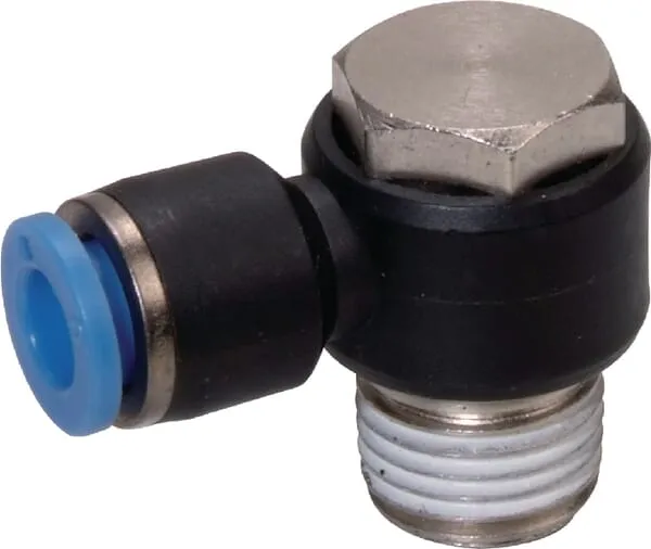 Úhlové zásuvné šroubení – s kónickým vnějším závitem, výkyvné – typ BCS..P