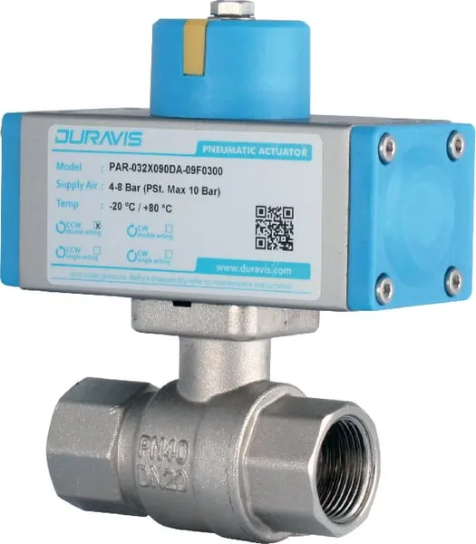 Pneumatický kulový ventil 1/2" D.A.