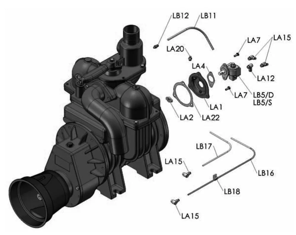 B.P. - Náhradní díly MECII 9000-11000-13500 automatické mazání