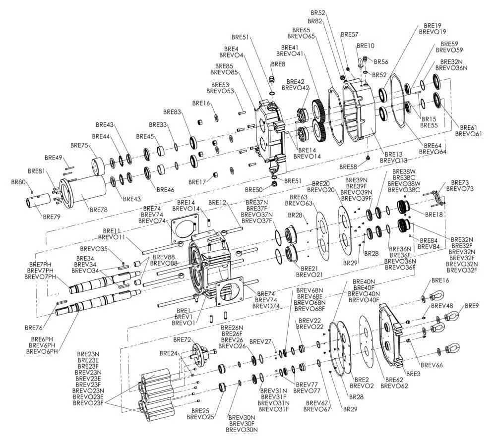 B.P. – příslušenství BR-EVO 90/170/260 hydraulický pohon