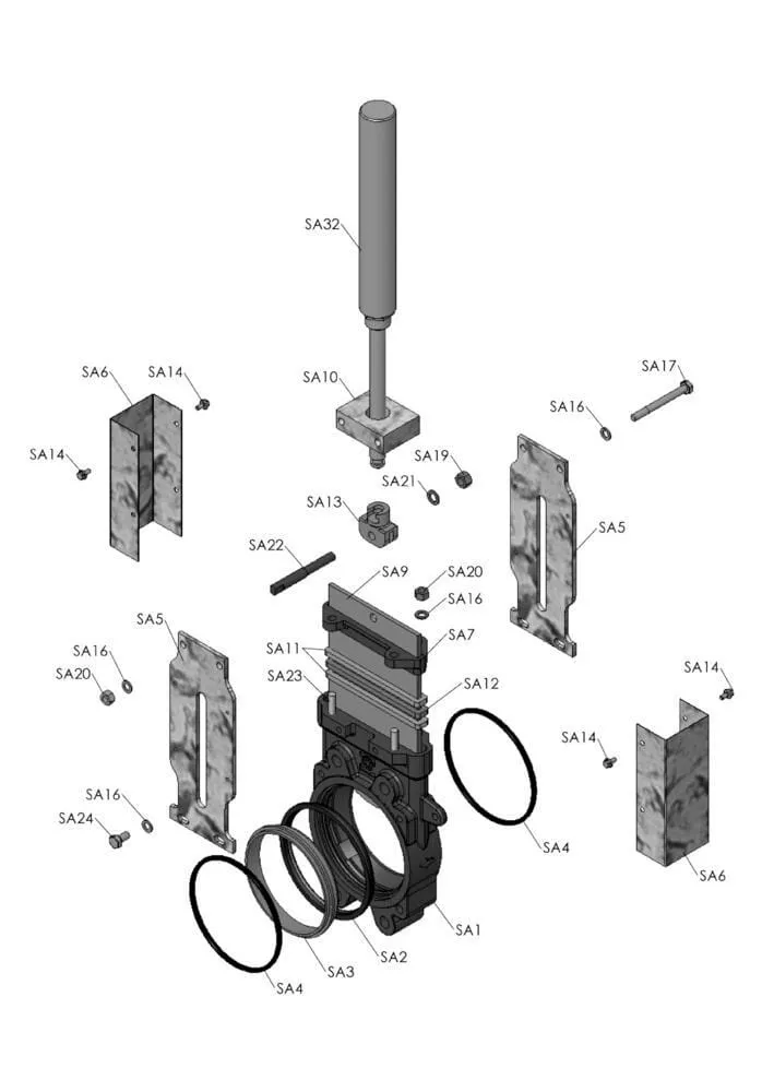 Hydraulické šoupátko BP 6" komponenty"