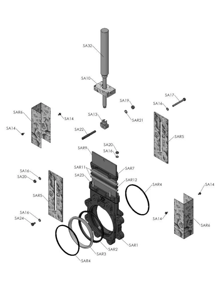 Hydraulické šoupátko BP 8" komponenty"
