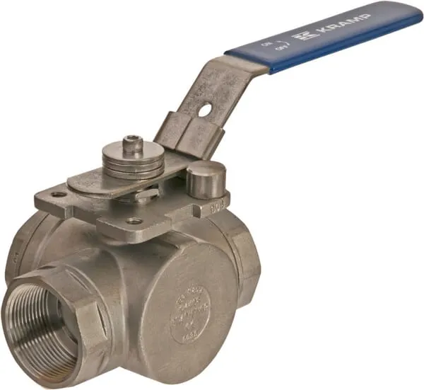 3cestný kulový ventil L 1 1/2", nerezová ocel