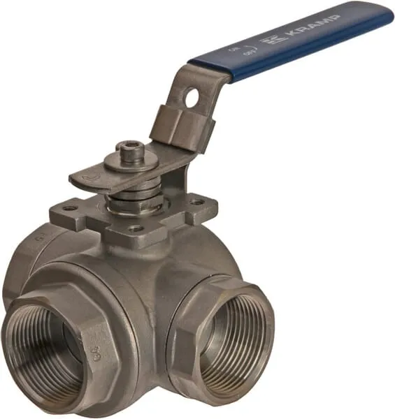 3cestný kulový ventil L 1 1/4", nerezová ocel