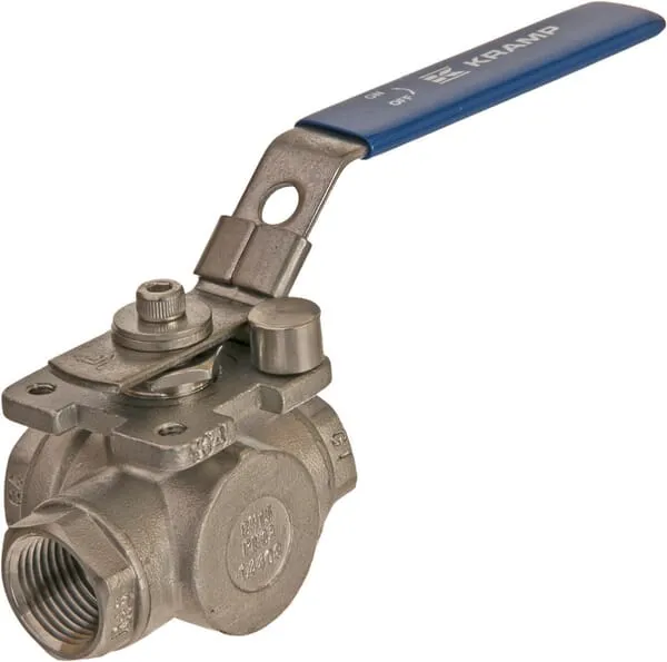 3cestný kulový ventil L 1/2", nerezová ocel