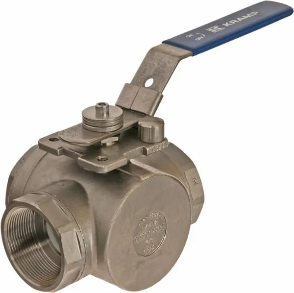 3cestný kulový ventil L 2", nerezová ocel