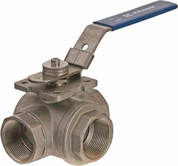 3cestný kulový ventil T 1 1/2", nerezová ocel