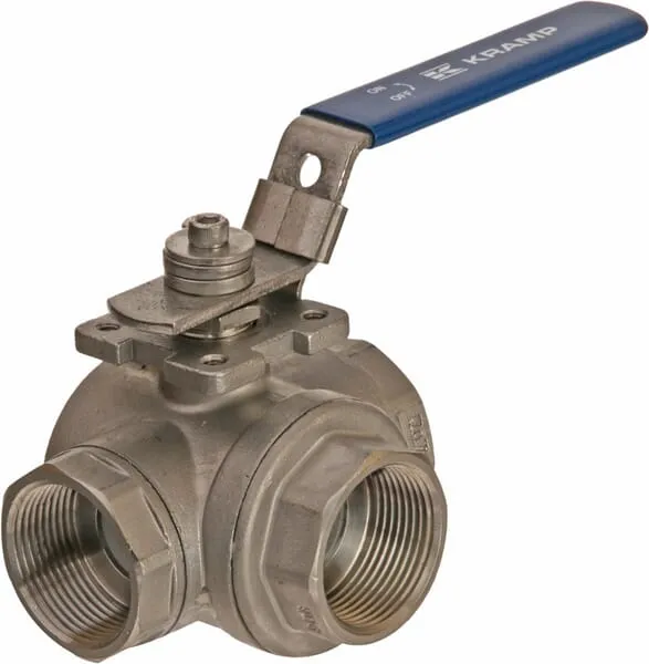 3cestný kulový ventil T 1 1/4", nerezová ocel