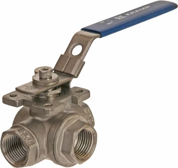 3cestný kulový ventil T 1/2", nerezová ocel