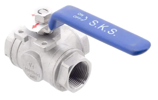 3cestný kulový ventil T 3/4", nerezová ocel