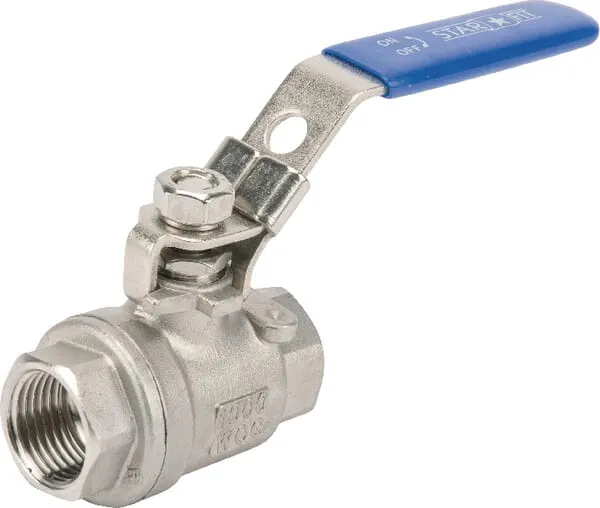 Kulové kohouty z nerezové oceli, vnitřní závit (BSP) x vnitřní závit (BSP), krátké provedení