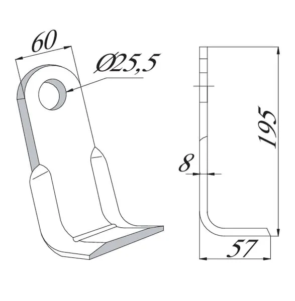 Kladívkový nůž 60x195 mm Sicma