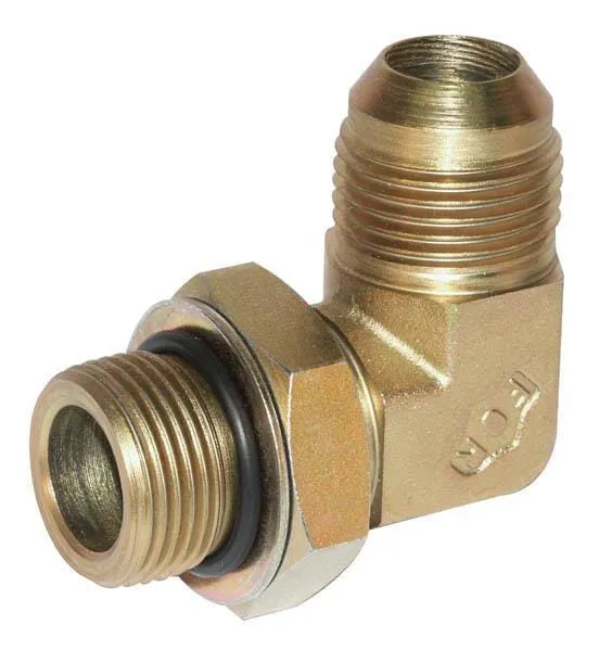 Šroubové spojky 90°, nastavitelné metrické x vnější závit JIC