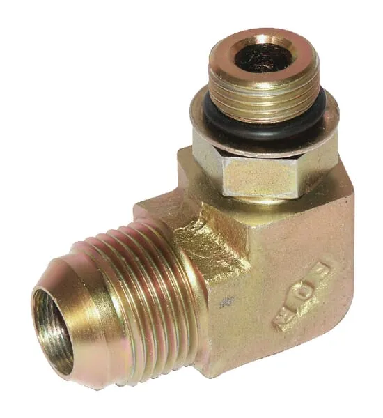 Šroubové spojky 90°, šroubení UNF x vnější závit JIC