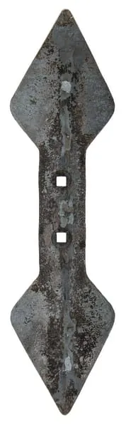 Radlice kultivátoru 440x135x19 mm, otočná tvrzená, zahnutá, 2 otvory