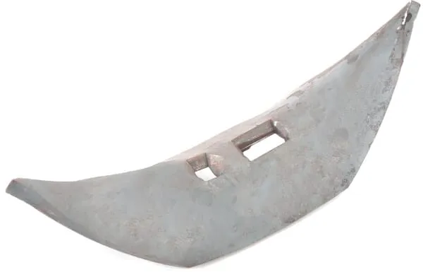 Hrot šípové radlice 250 x 85 x 8 mm oboustranný, kalený, zahnutý, 2 otvory, vhodný pro Boisselet