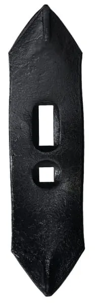 Radlice kultivátoru 265x65x8 mm, otočná, zahnutá, 2 otvory