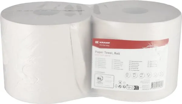 Papírové ručníky, bílá role, 23 cm x 250 m, dvouvrstvé, vnější Ø 270 mm, 2 role/bal.