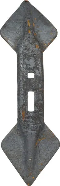 Radlice kultivátoru 450x135x20 mm, otočná, zahnutá, 2 otvory