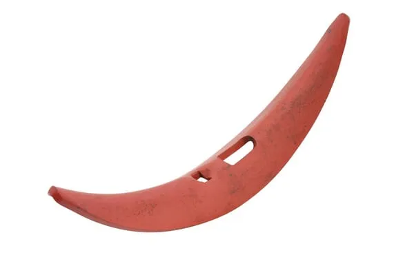 Radlice kultivátoru 450 mm otočná tvrzená, zahnutá, 2 otvory