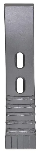 Radlice kultivátoru 382x70x20 mm, tvrzená, zahnutá, 2 otvory