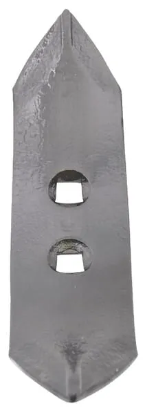 Hrot kultivátoru 265x65x8 mm, oboustranně kalený, zahnutý, 2 otvory