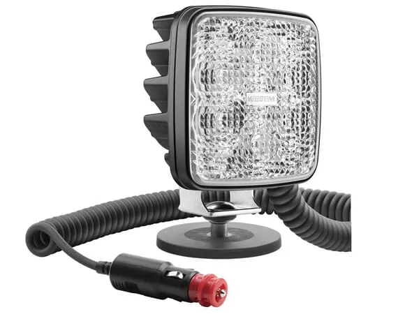 Pracovní světlo LED širokoúhlé se spínačem, R23, 22 W, 1600 lm, 12–24 V, 105 x 105 x 50 mm, čtvercové, Wesem