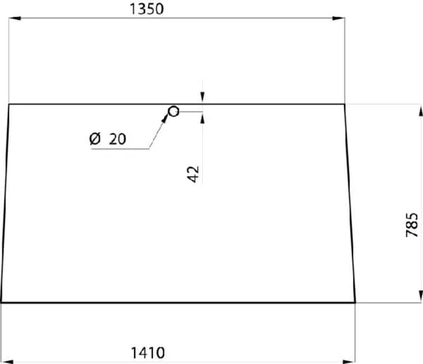 Přední/zadní okno horní