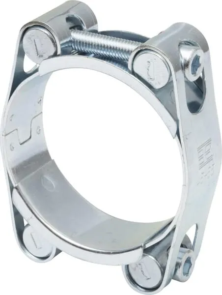 Hadicová spona dvojitá, 45–55 mm, dvojitý šroub, DIN912, pozinkovaná, Kramp