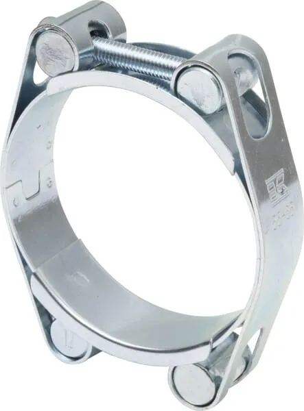 Hadicová spona dvojitá, 55–65 mm, dvojitý šroub, DIN912, pozinkovaná, Kramp