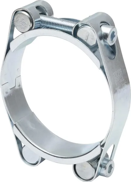 Hadicová spona dvojitá, 75–85 mm, dvojitý šroub, DIN912, pozinkovaná, Kramp
