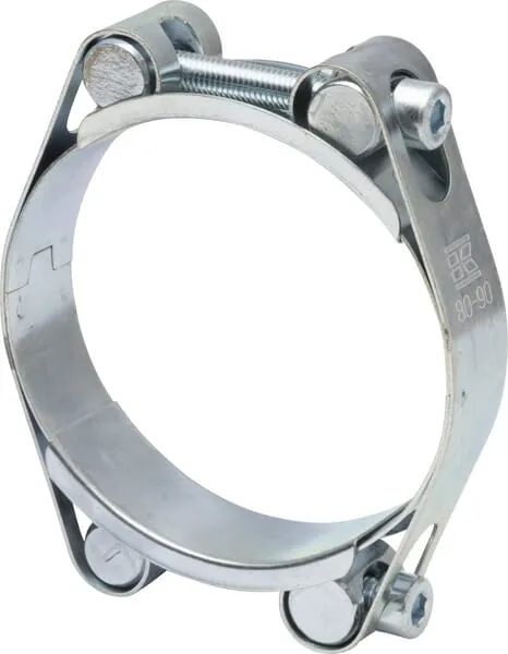 Hadicová spona dvojitá, 80–90 mm, dvojitý šroub, DIN912, pozinkovaná, Kramp