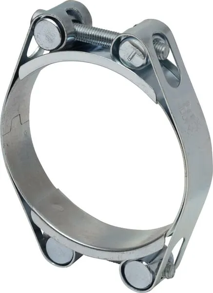 Hadicová spona dvojitá, 85–95 mm, dvojitý šroub, DIN912, pozinkovaná, Kramp