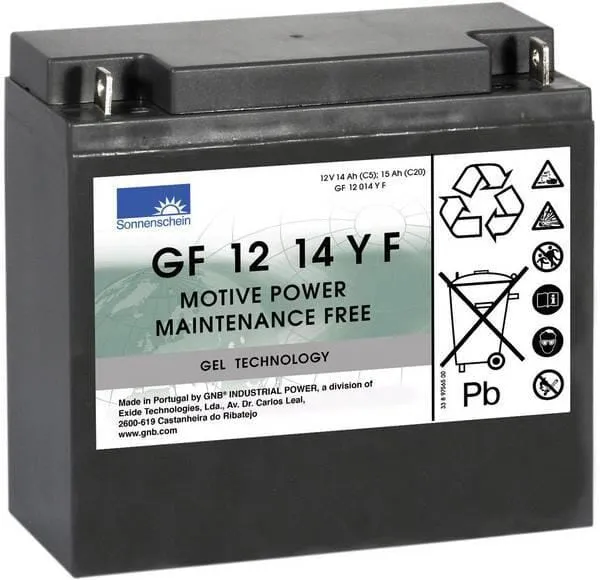 Baterie gelová 12 V 15 (C20)/14,0 Ah (C5), Sonnenschein