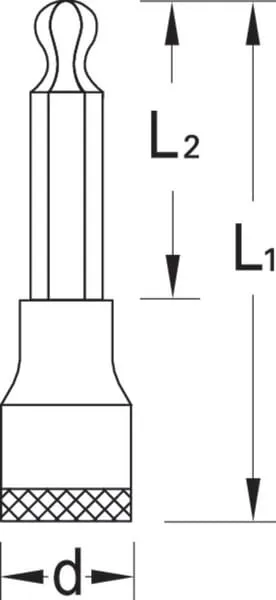 Nástrčný šroubovák s bitovou hlavicí 1/2" 1