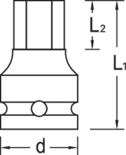 Rázový nástrčný bit 3/4" 14 mm
