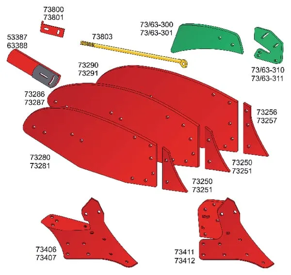 Lišta zadní odhrnovačky, levé 063388