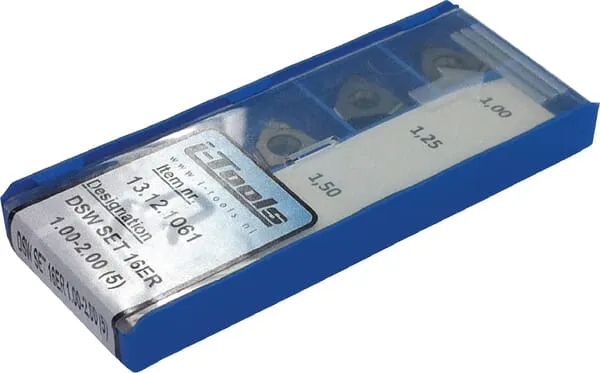 Sada řezných destiček na závity z tvrdokovu, externí pravé, metrické ISO