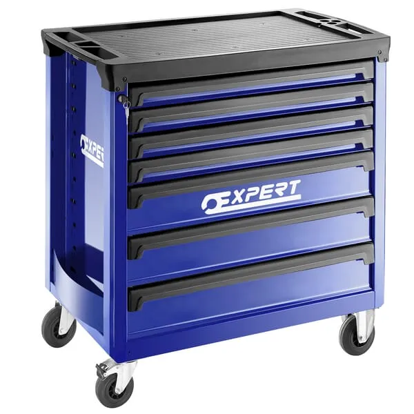 E011209 Dílenský vozík, 7 zásuvek – 4 moduly na zásuvku