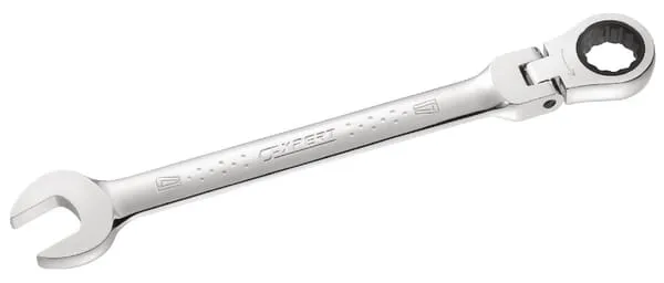 Řehtačkový očkový/otevřený klíč s kloubem – mm