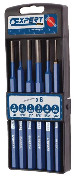 Sada 6 vyrážečů kolíků