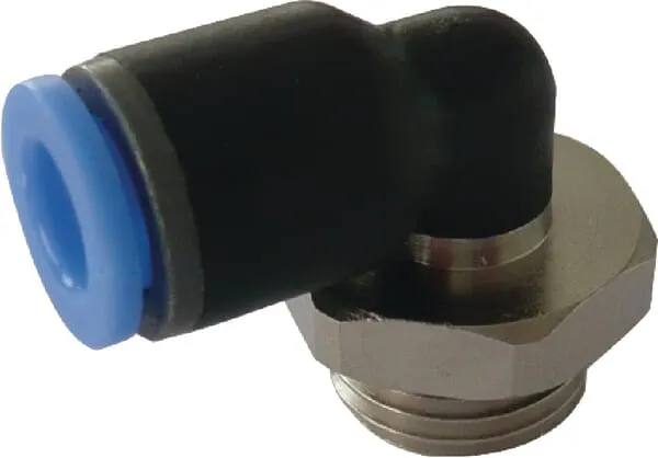 Úhlové zásuvné šroubení – s válcovým vnějším závitem, výkyvné – typ ECS..P